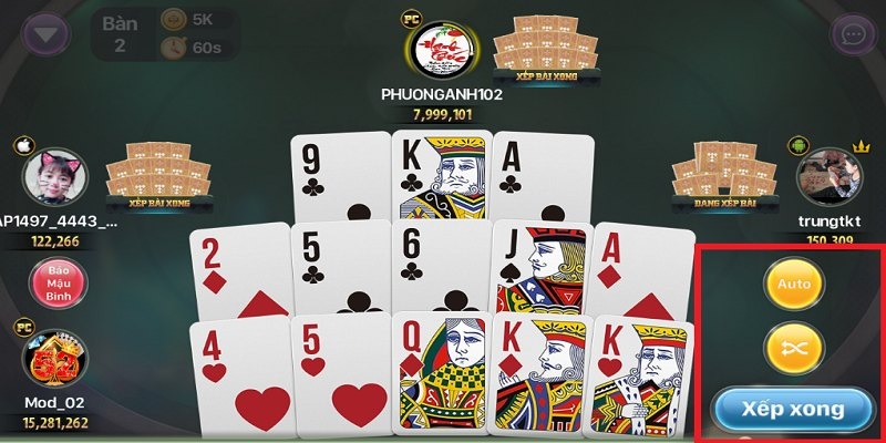 Chơi Mậu Binh cần dùng tư duy chiến thuật